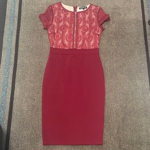 Red laced dress
